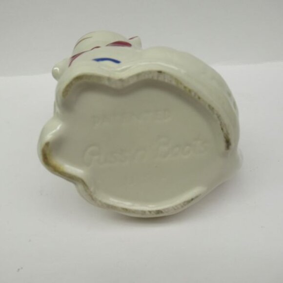 Shawnee Pottery Vintage PUSS-N-BOOTS 4 1/2 Inch High Cream Pitcher Creamer, USA - Picture 4 of 4